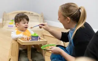 care and attention at lunchtime