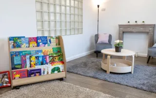 reading area in monkey puzzle seer green