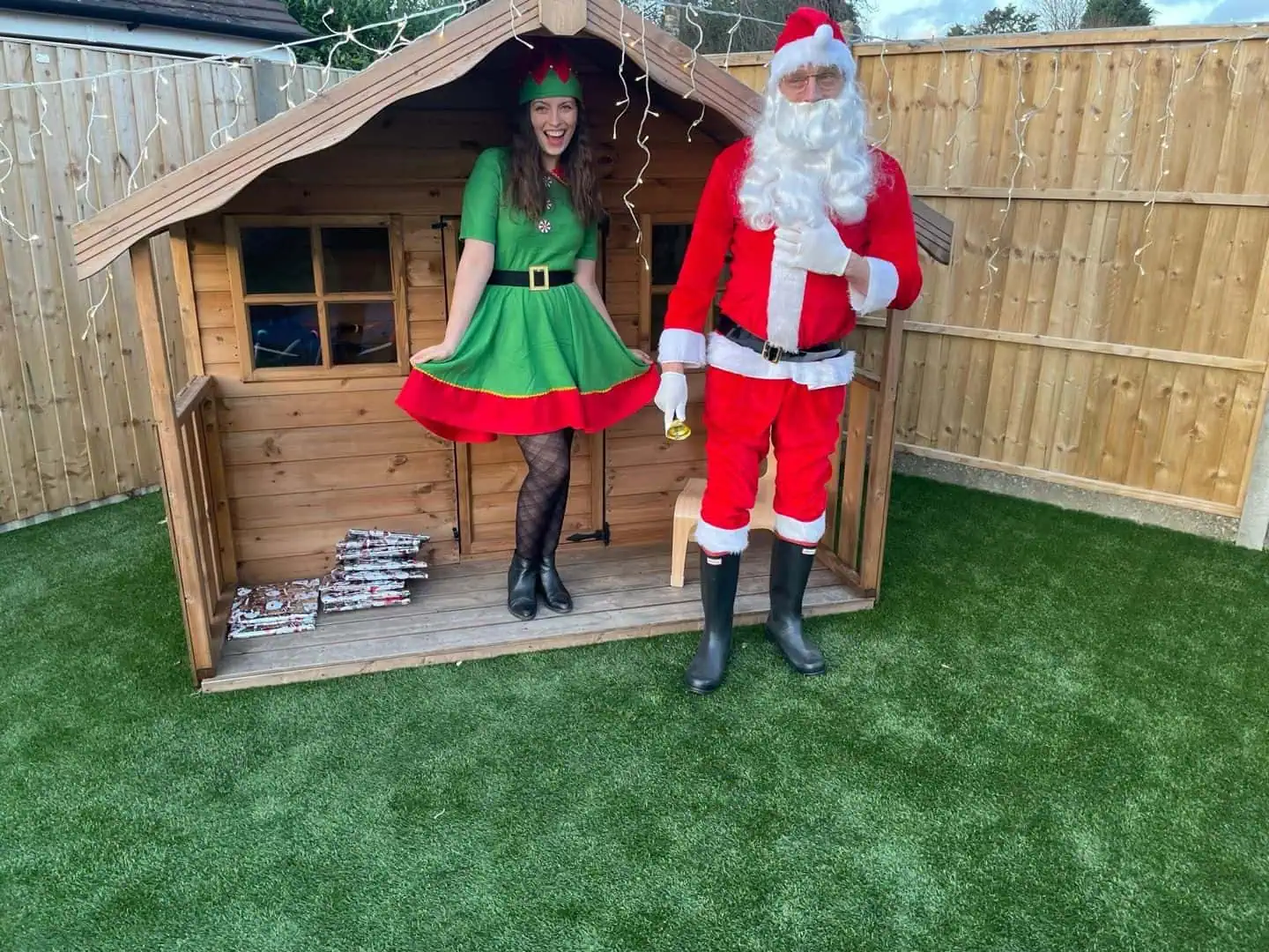 Father Christmas and his Christmas elf
